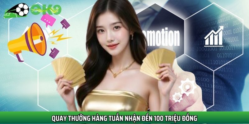 Quay thưởng hàng tuần nhận đến 100 triệu đồng